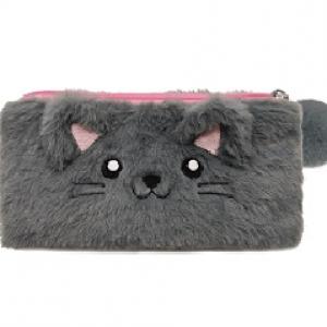 Cartoon Plush Makeup Bag Storage Pouch Cute Animal Zipper Case for Girls Portable Cosmetic Organizer