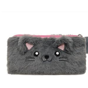 Custom Design Plush Wallet Lovely Cartoon Animal Shape Toiletry Bag Travel Cosmetic Bag 
