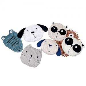 Different animal head fleece microwave heat pack