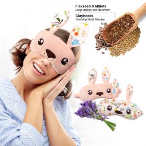 Eye Mask Moist Heat Eye Mask Lavender Flaxseed Pillow Microwavable for Puffy Swollen Eyes Inflamed Eyelid Bump