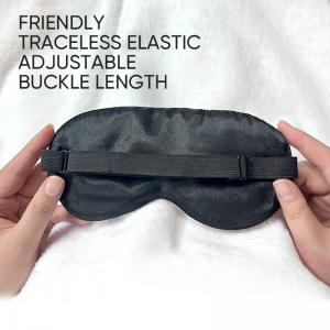 Fashionable Satin Sleeping Eye Mask Cover With Elastic Strap For Eye Relaxation