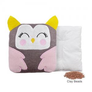 Knitted owl microwave heat pack