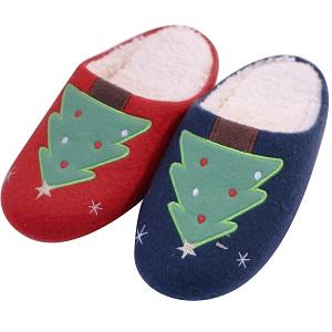 New Christmas Tree Home Winter Warm Slippers Cotton Slippers Hallowmas Claus Plush Christmas Home Slippers