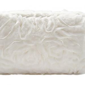 New Fashion Large White Plush Makeup Bag Zipper Storage Pouch Toiletry Bag Travel Cosmetic Bag Cases