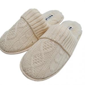Warm Knitted House Bedroom Slippers Comfy Fleece Lined Slip On Winter 
